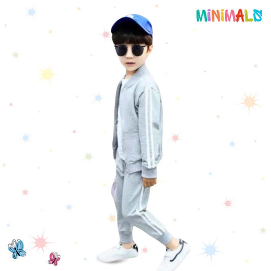 Stripe Fashion Tracksuit – Grey