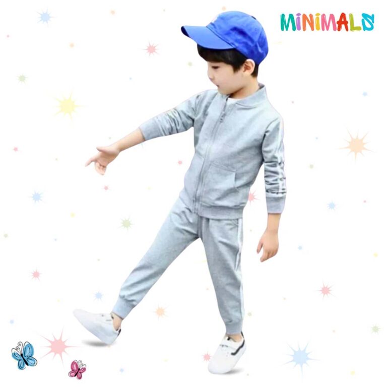 Stripe Fashion Tracksuit – Grey