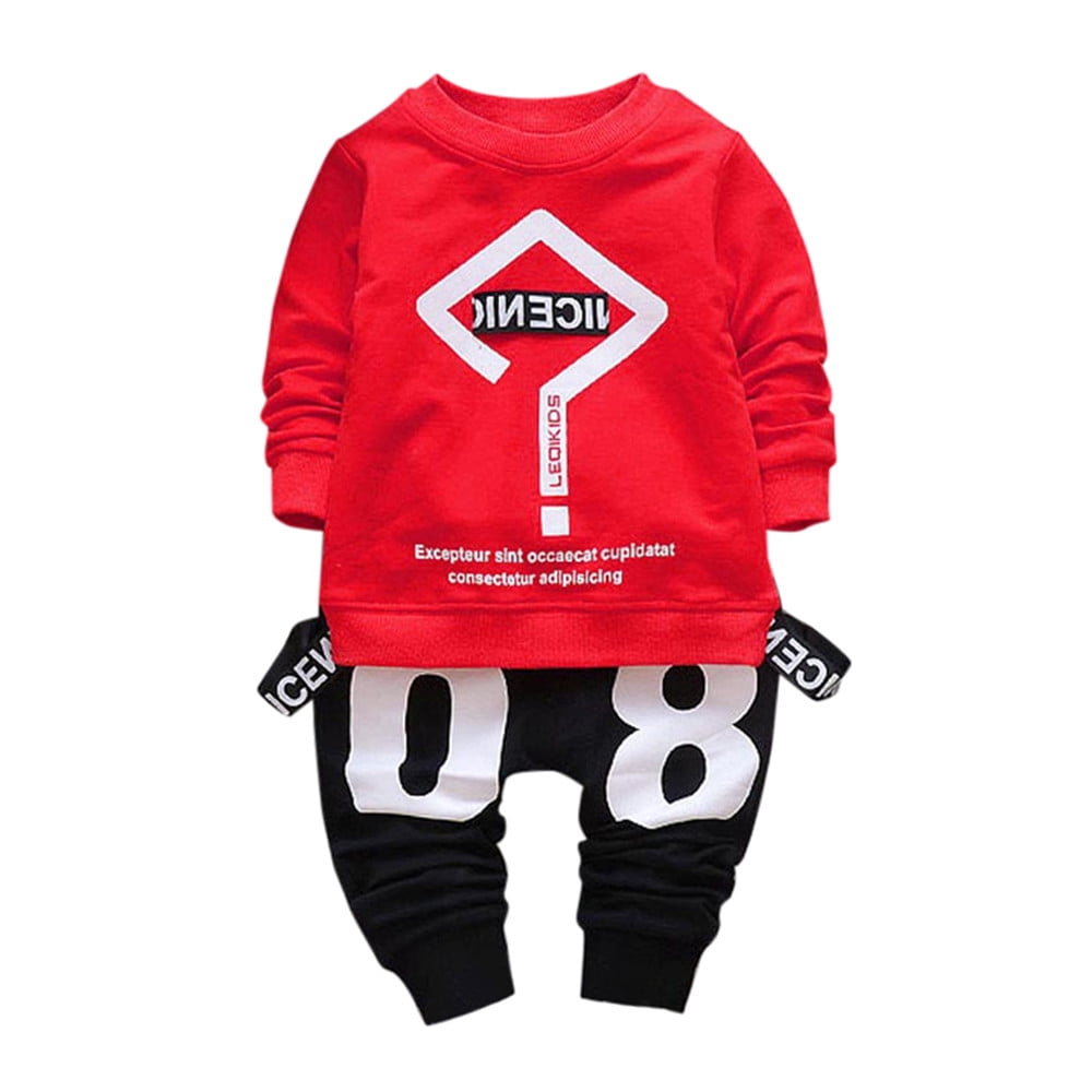 Red Soft Premium Sweatshirt & Trouser Pair
